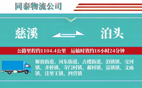 慈溪到泊头物流公司