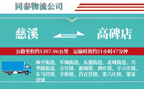 慈溪到高碑店物流公司