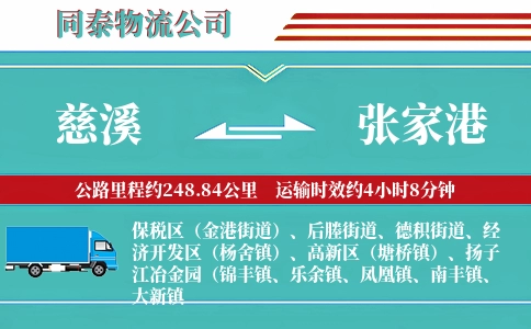 慈溪到张家港物流公司