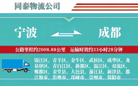 宁波到成都专线