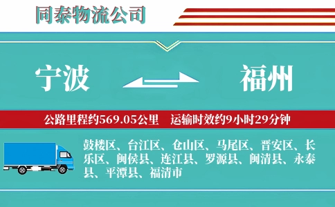 宁波到福州专线