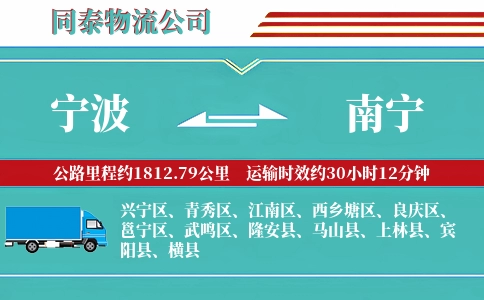 宁波到南宁专线