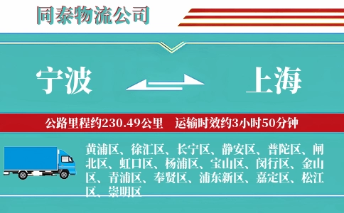 宁波到上海专线
