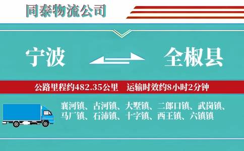 宁波到全椒县物流公司