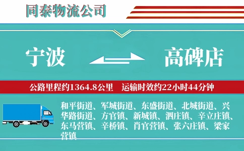 宁波到高碑店物流公司