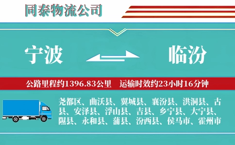 宁波到临汾物流公司