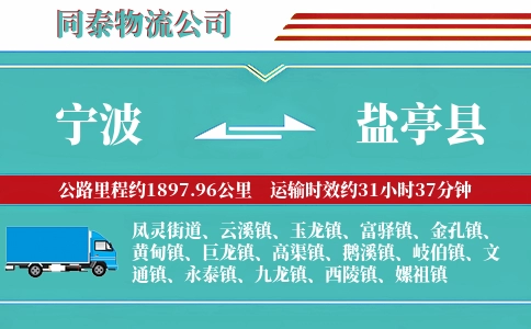 宁波到盐亭县物流公司