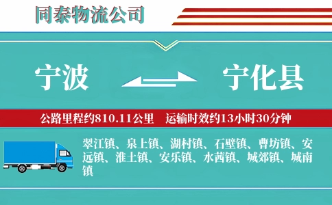 宁波到宁化县物流公司