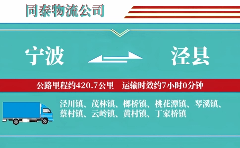 宁波到泾县物流公司