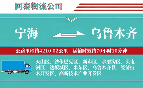 宁海到乌鲁木齐物流公司