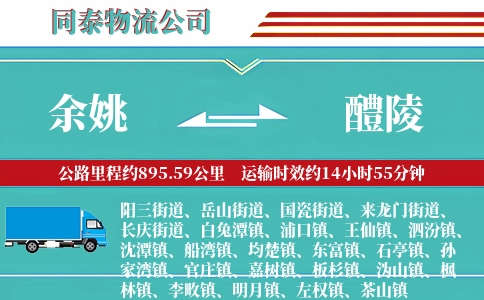 余姚到醴陵物流公司