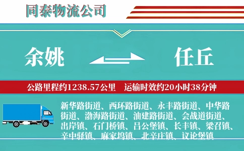 余姚到任丘物流公司